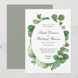 Convites Casamento Floral de Eucalipto Boho