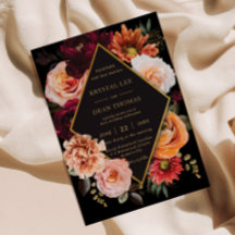 Casamento Floral de Ferrugem Laranja Escuro Moody 