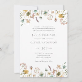 Convites Casamento Floral de Flor de Flor de Watercolor Sel