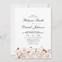 Casamento Floral de Flores Selvagens do outono Ele