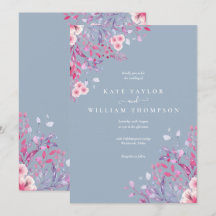 Casamento Floral de Flores Silvestres Azul Empoeir