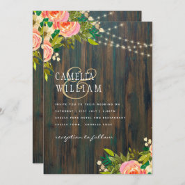 Convites Casamento Floral de Folha de Almoço Russo