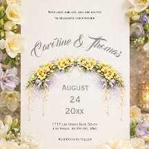 Casamento Floral de Freesia Romântica Amarelo Caná