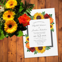Casamento Floral de Girassol do Pôr do Sol Rosa