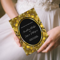 Casamento Floral de Gravura em Ouro Luxuoso