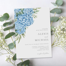Casamento Floral de Hydrangea Azul Elegante