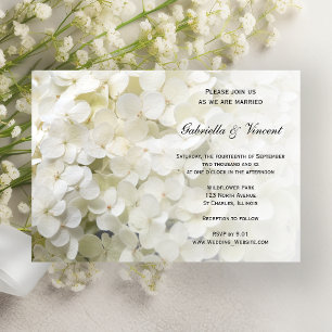 Convites Casamento Floral de Hydrangea Branca