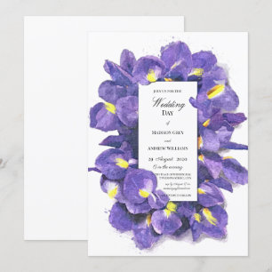 Convites Casamento Floral de Incríveis Roxos