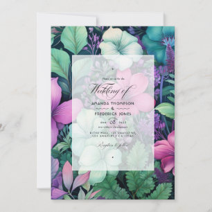 Convites Casamento Floral de Inverno com Uva Passa e Pinhei