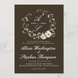 Convites Casamento Floral de Inverno Minimalista Moderno