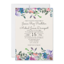 Casamento Floral de Jardim com Aquarela Rosa Bege 