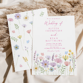 Convites Casamento Floral de Jardim de Borboletas com Flore
