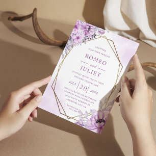 Convites Casamento Floral de Jardim de Verão