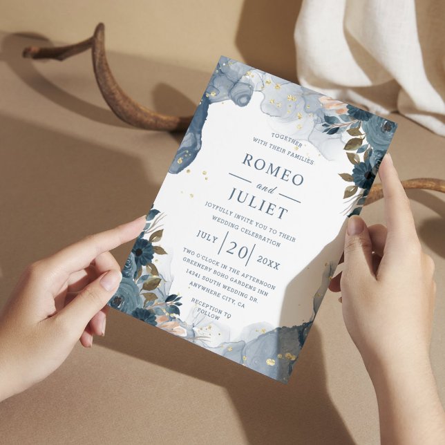 Convites Casamento Floral de Jardim de Verão (Criador carregado)