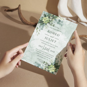 Convites Casamento Floral de Jardim de Verão