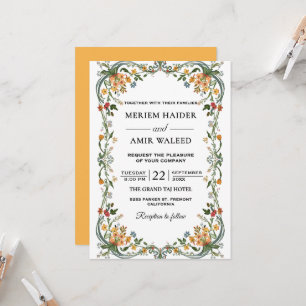 Convites Casamento Floral de Jardim Ornate Flor Silvestre