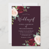 Casamento Floral de Lâmpada Burgundia Profunda Blu