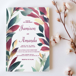 Convites Casamento floral de laranja de horta tropical
