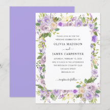 Casamento Floral de Lavanda Púrpura e Bonita