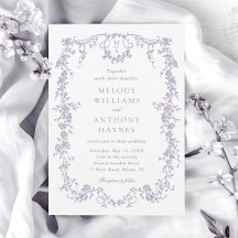 Casamento Floral de Lavanda Vitoriano Francês Clás