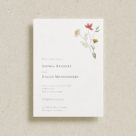 Convites Casamento Floral de Leander Rustic Wildflower Boho
