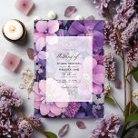 Convites Casamento Floral de Lilac, Mauve e Silver<br><div class="desc">Lilac,  mauve e convite para o casamento floral de prata. Ideal para um casamento de primavera.</div>