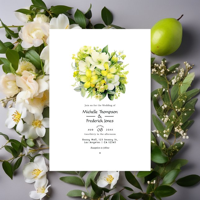 Convites Casamento Floral de Lima Cibernético (Criador carregado)