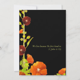 Convites Casamento Floral de Luxo e Hollyhocks do Sul