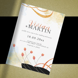 Convites Casamento Floral de Melody Poetic Watercolor