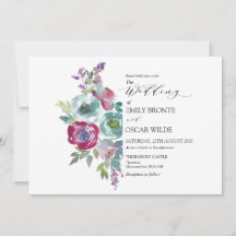 Casamento Floral de Mint e Mauve Watercolor