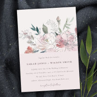 Casamento Floral de Mola Fluvial Dusky Blush