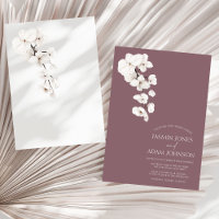 Casamento Floral de Orquídea Branca Roxa Moderna