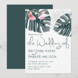 Convites Casamento Floral de Orquídea Tropical
