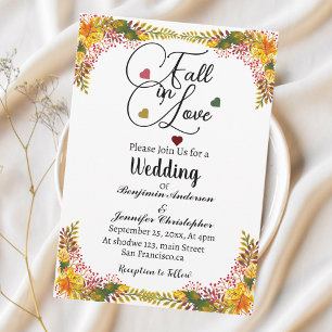 Convites Casamento Floral de outono
