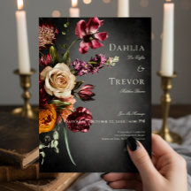 Casamento Floral de Outono com Elegância Sombria