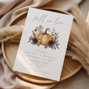 Convites Casamento Floral de Outono Mal-humorado