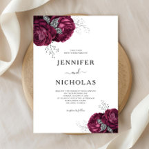 Casamento Floral de Peônias Burgundy Elegante