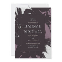 Casamento Floral de Plum Eggplant Black Abstrato