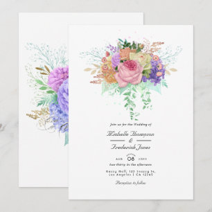 Convites Casamento Floral de Primavera