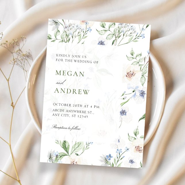 Convites Casamento floral de primavera (Criador carregado)
