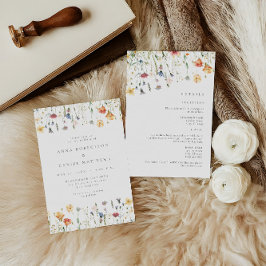 Convites Casamento Floral de Primavera em Aquarela Tudo em 