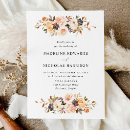 Convites Casamento Floral de Queda de Água