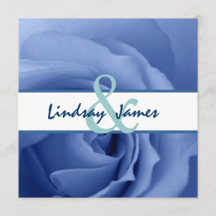 Convites Casamento Floral de Rosa Azul Dreamy