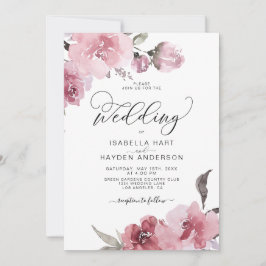 Convites Casamento Floral de Rosa Rosa Rosa Rosa Rosa Rosa 