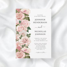 Casamento Floral de Rosas Rosa Bege Elegante