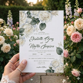 Convites Casamento Floral de Rosas Salvia