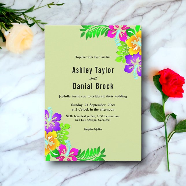 Convites Casamento Floral de Sage, Rosas Coloridos Elegante (Criador carregado)