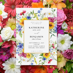 Convites Casamento Floral de Verão Russo Elegante