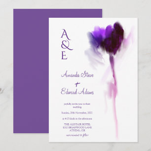 Convites Casamento Floral de Violet Chic Tulip