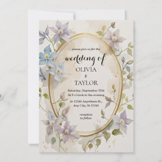 Convites Casamento Floral de Watercolor